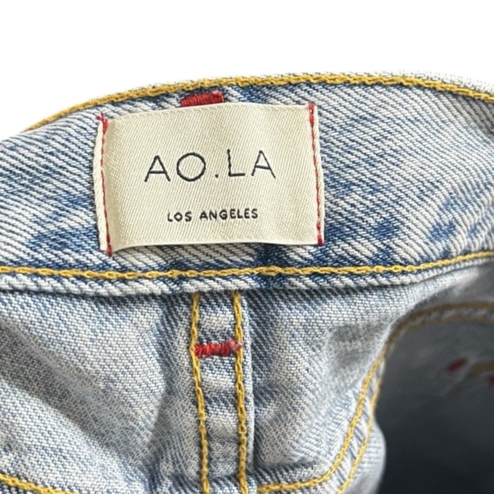 AO.LA by Alice and Olivia Jeans 25 Light Indigo Distressed Split‎ Hem Denim - Picture 9 of 14